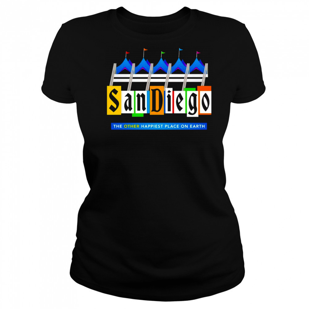 San Diego UBlog Happiest place shirt Women's T-shirt
