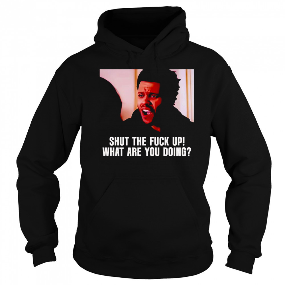 Shut the fuck up what are you doing The Weeknd shirt Hoodie