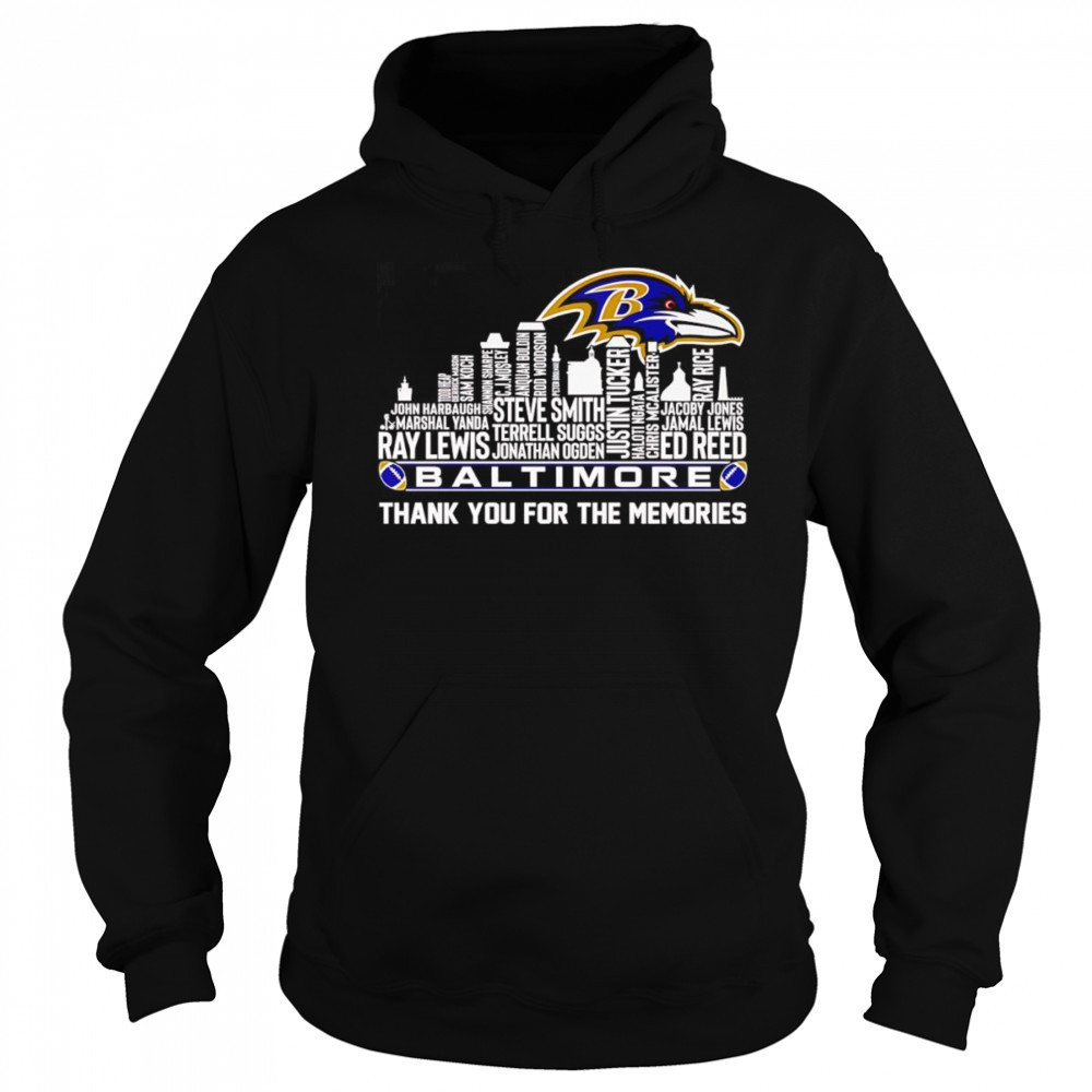 Skyline name Baltimore thank you for the memories shirt Hoodie