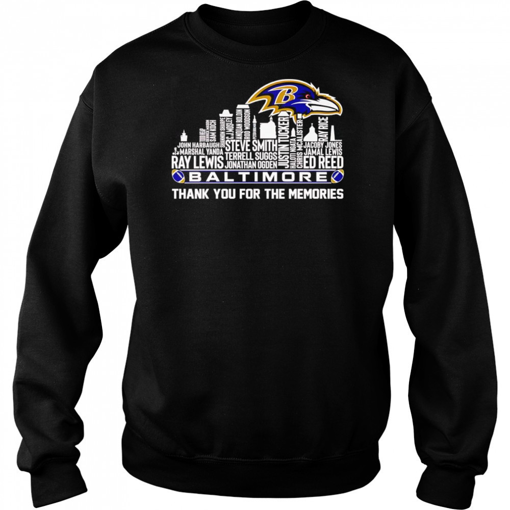 Skyline name Baltimore thank you for the memories shirt Sweatshirt