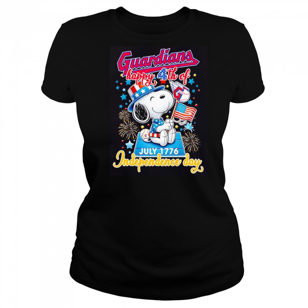Snoopy Cleveland Guardians Happy 4th of July 1776 Independence day shirt Women's T-shirt