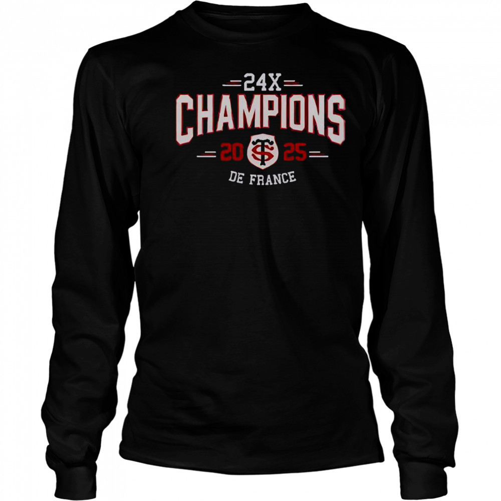 Stade Toulousain 24X Champions De France 2025 T-Shirt Long Sleeved