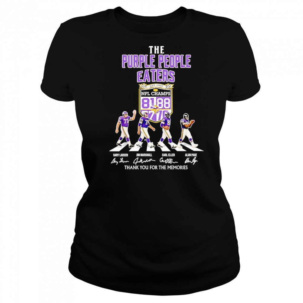 The purple people eaters NFL Champs thank you for the memories shirt Women's T-shirt