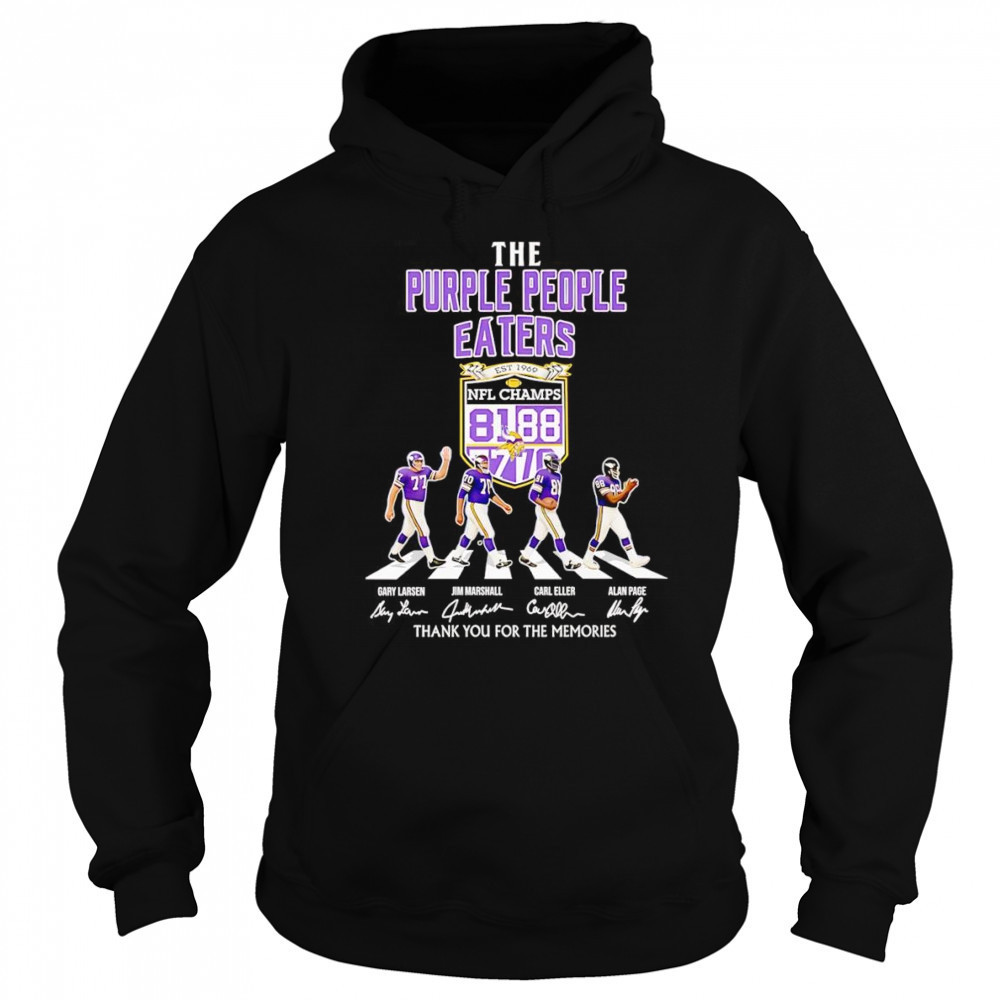 The purple people eaters NFL Champs thank you for the memories shirt Hoodie