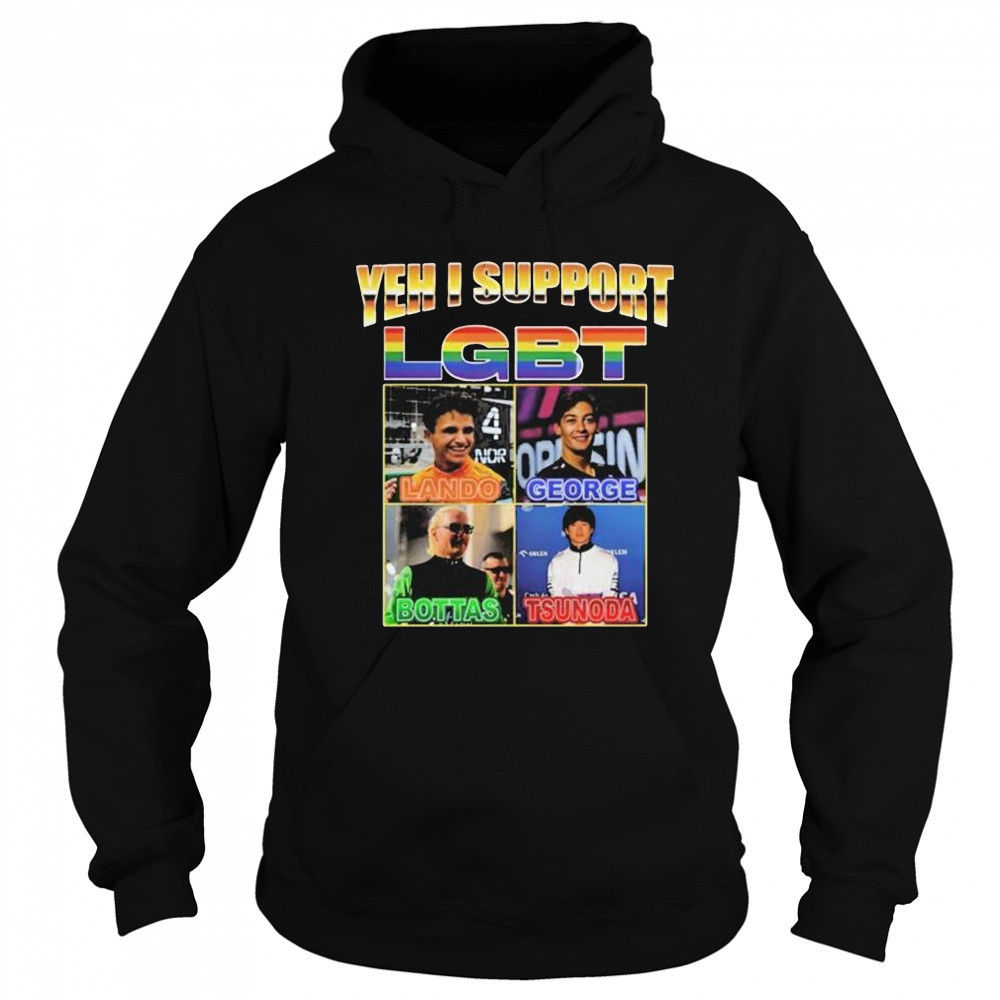 Yeah I Support Lgbt George Bottas Tsunoda T-shirt Hoodie