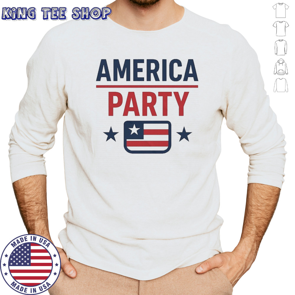 Support Elon Musk America Party T-Shirt Long Sleeved