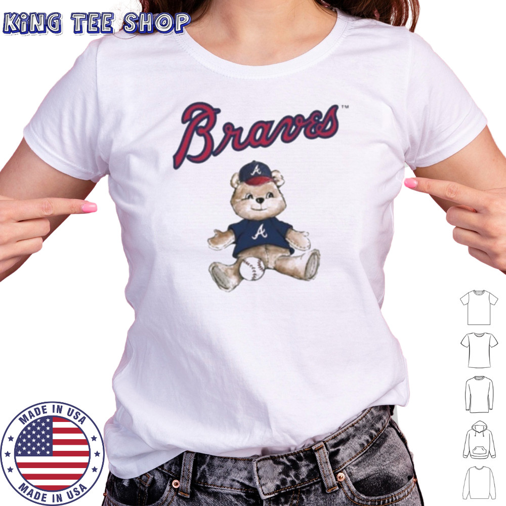 Tiny Turnip Teddy Bear X Atlanta Braves Baseball T shirt Women's T-shirt
