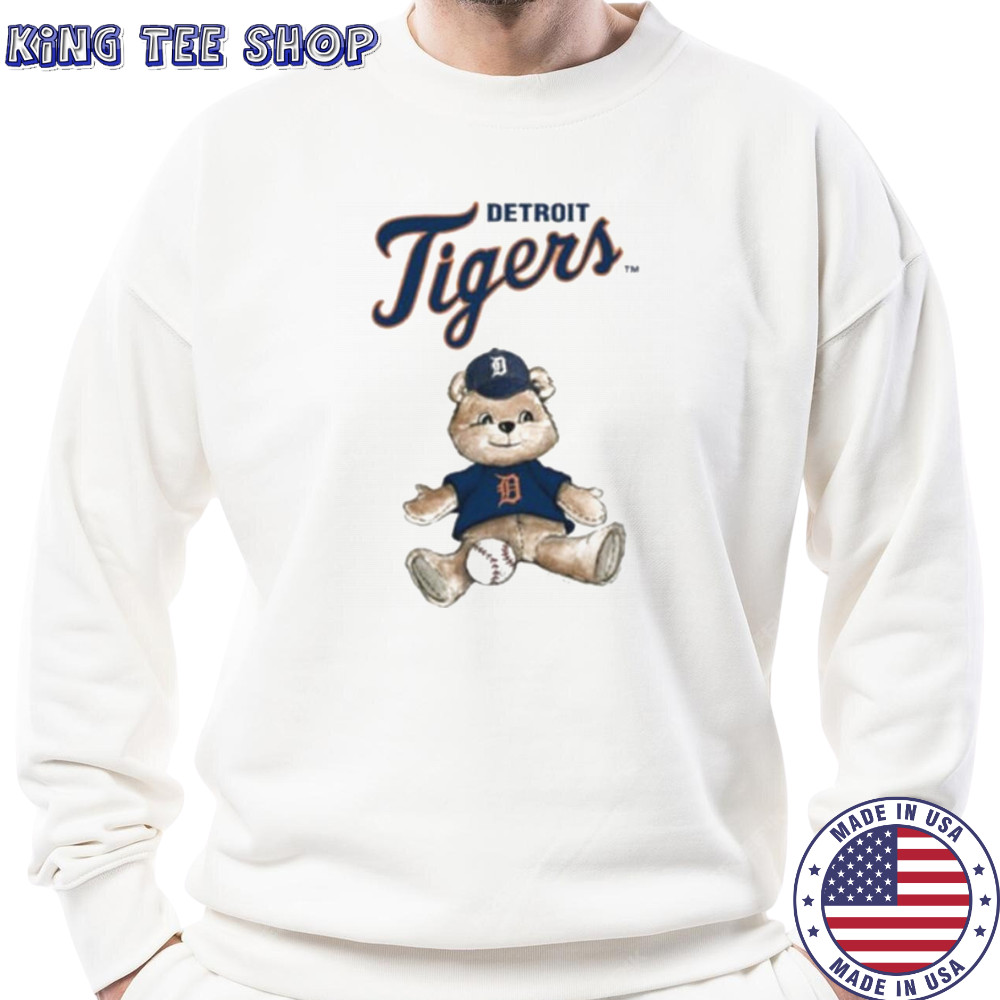 Tiny Turnip Teddy Bear X Detroit Tigers Baseball T shirt Sweatshirt