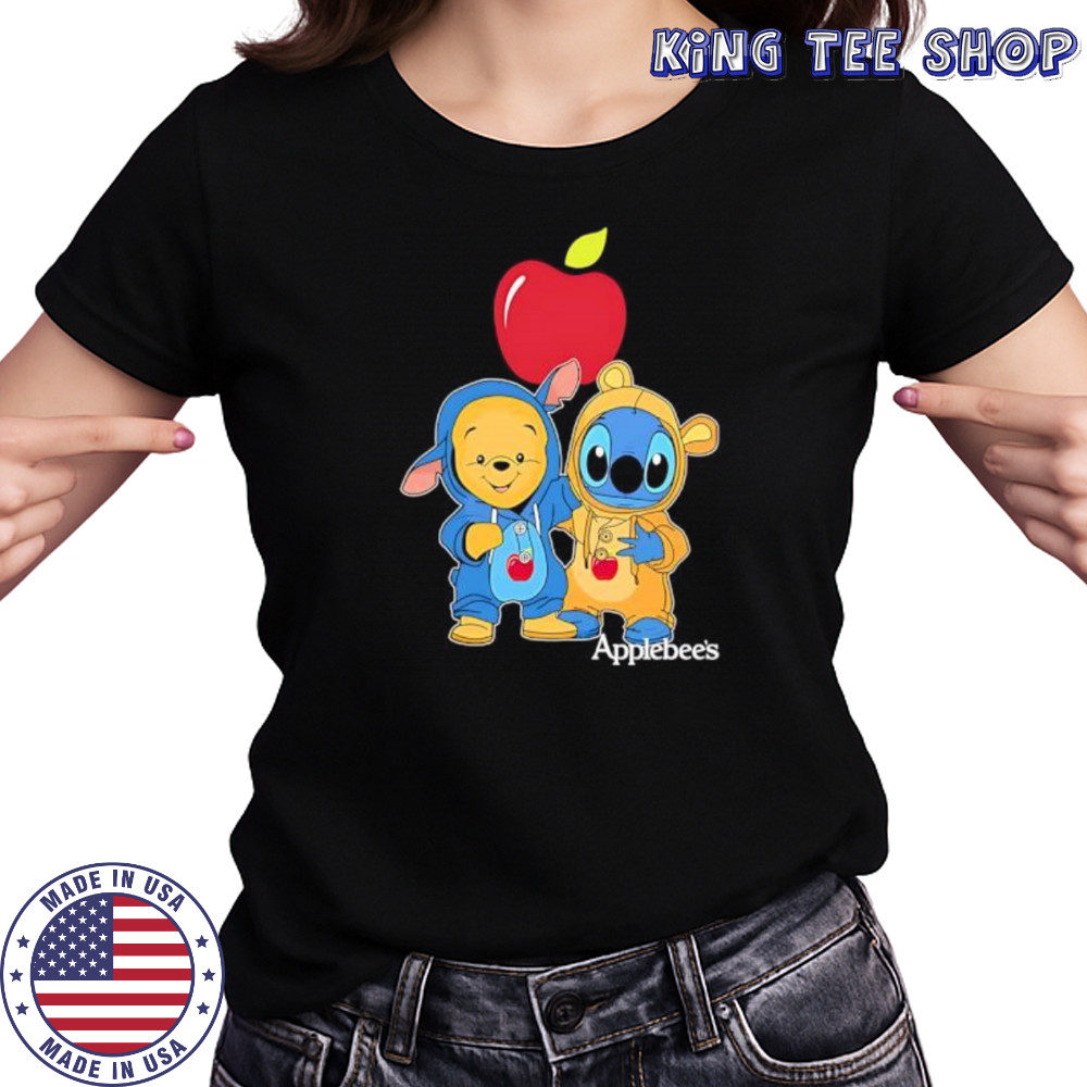 Applebee’s pooh and stitch friends shirt Women's T-shirt