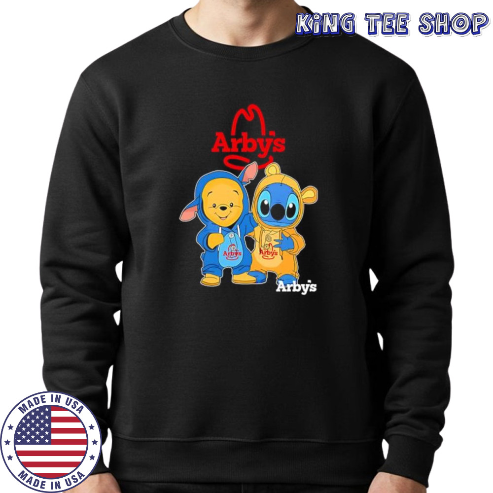 Arby’s pooh and stitch friends shirt Sweatshirt