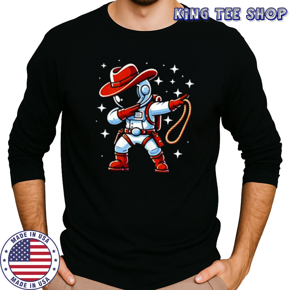Astronaut cowboy shirt Long Sleeved