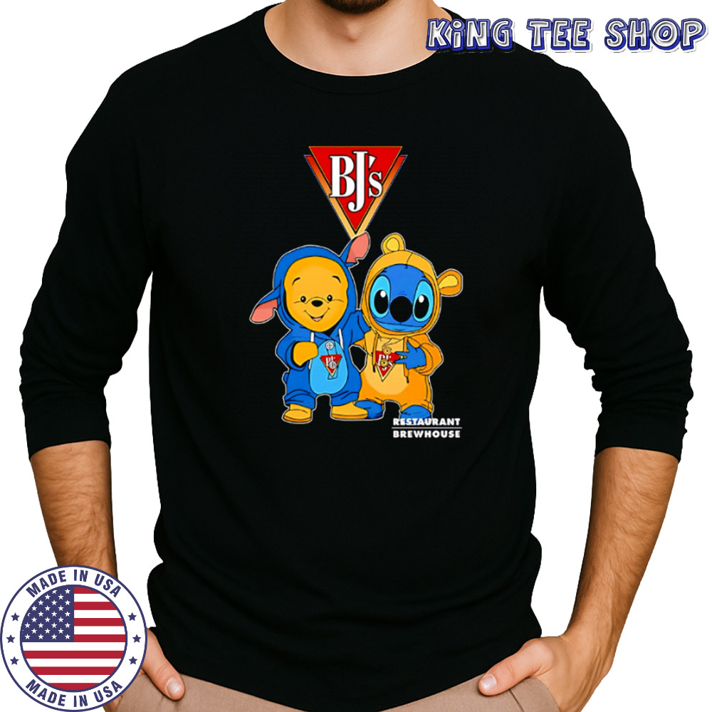 Bj’s restaurants pooh and stitch friends shirt Long Sleeved