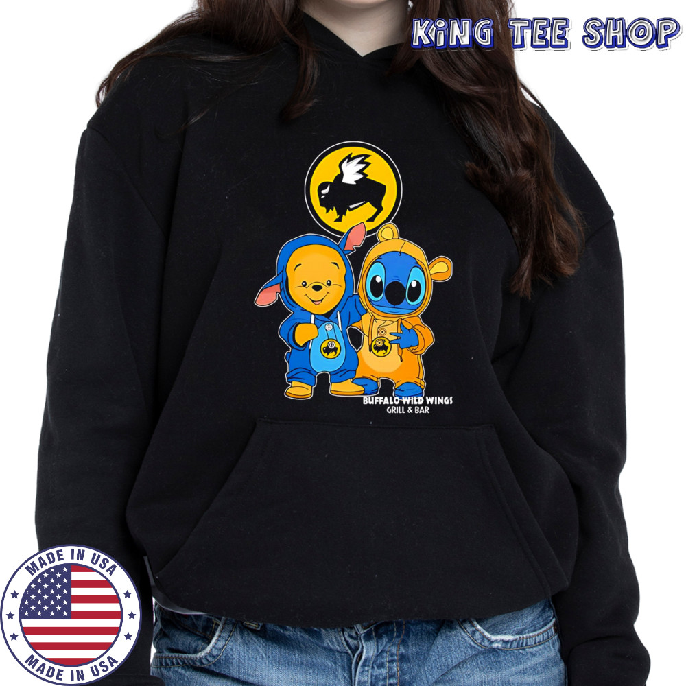 Buffalo wild wings pooh and stitch friends shirt Hoodie