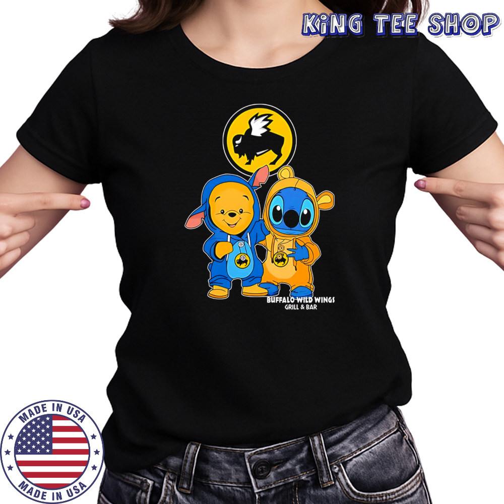Buffalo wild wings pooh and stitch friends shirt Women's T-shirt