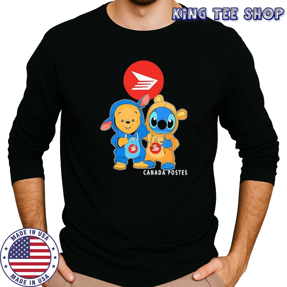 Canada post pooh and stitch friends shirt Long Sleeved