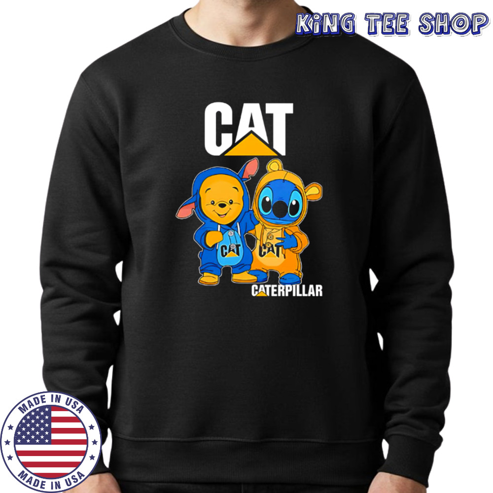 Cat caterpillar pooh and stitch friends shirt Sweatshirt