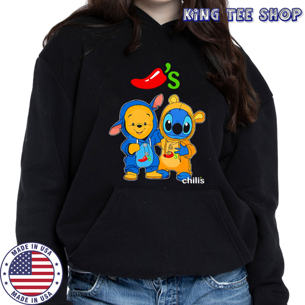 Chili’s pooh and stitch friends shirt Hoodie