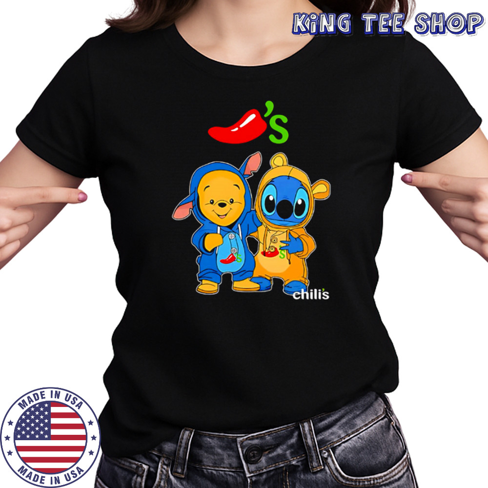 Chili’s pooh and stitch friends shirt Women's T-shirt