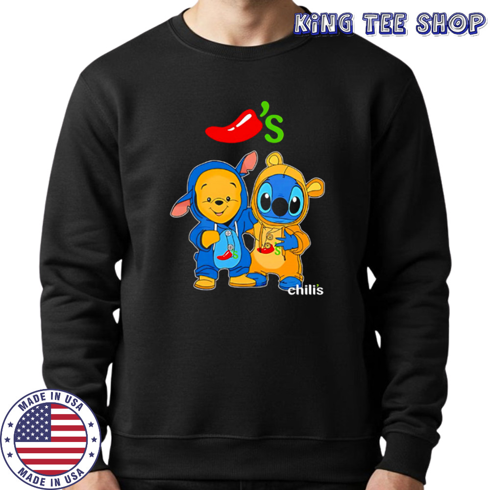 Chili’s pooh and stitch friends shirt Sweatshirt