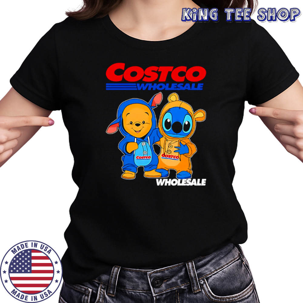 Costco wholesale pooh and stitch friends shirt Women's T-shirt