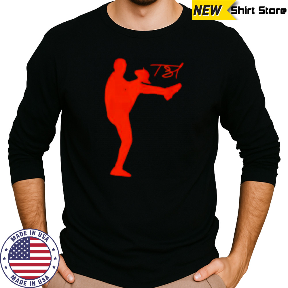 Detroit Tigers Tarik Skubal Silhouette baseball shirt Long Sleeved