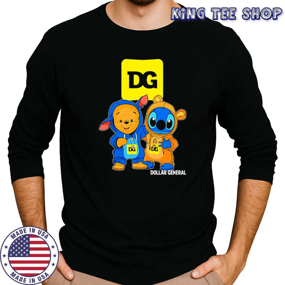 Dollar general pooh and stitch friends shirt Long Sleeved