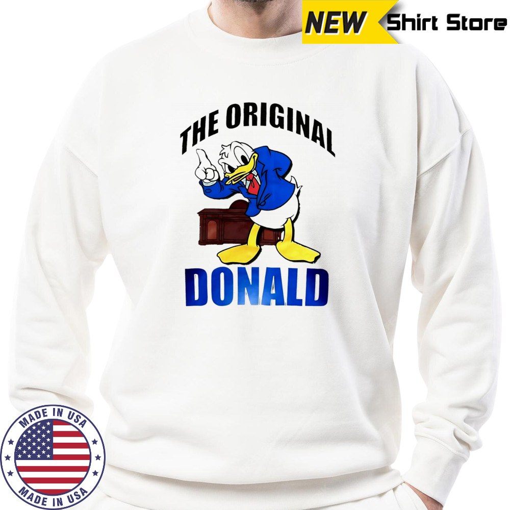 Donald Duck Beige Disney The Original Donald cartoon shirt Sweatshirt