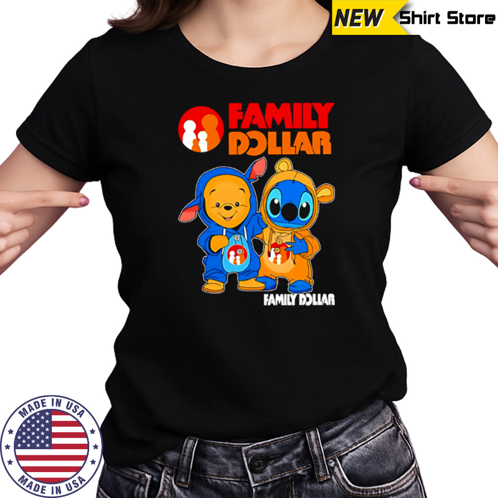 Family dollar pooh and stitch friends shirt Women's T-shirt