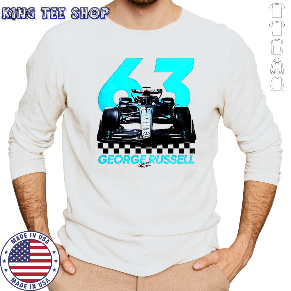 George Russell Formula One F1 Signature T-Shirt Long Sleeved