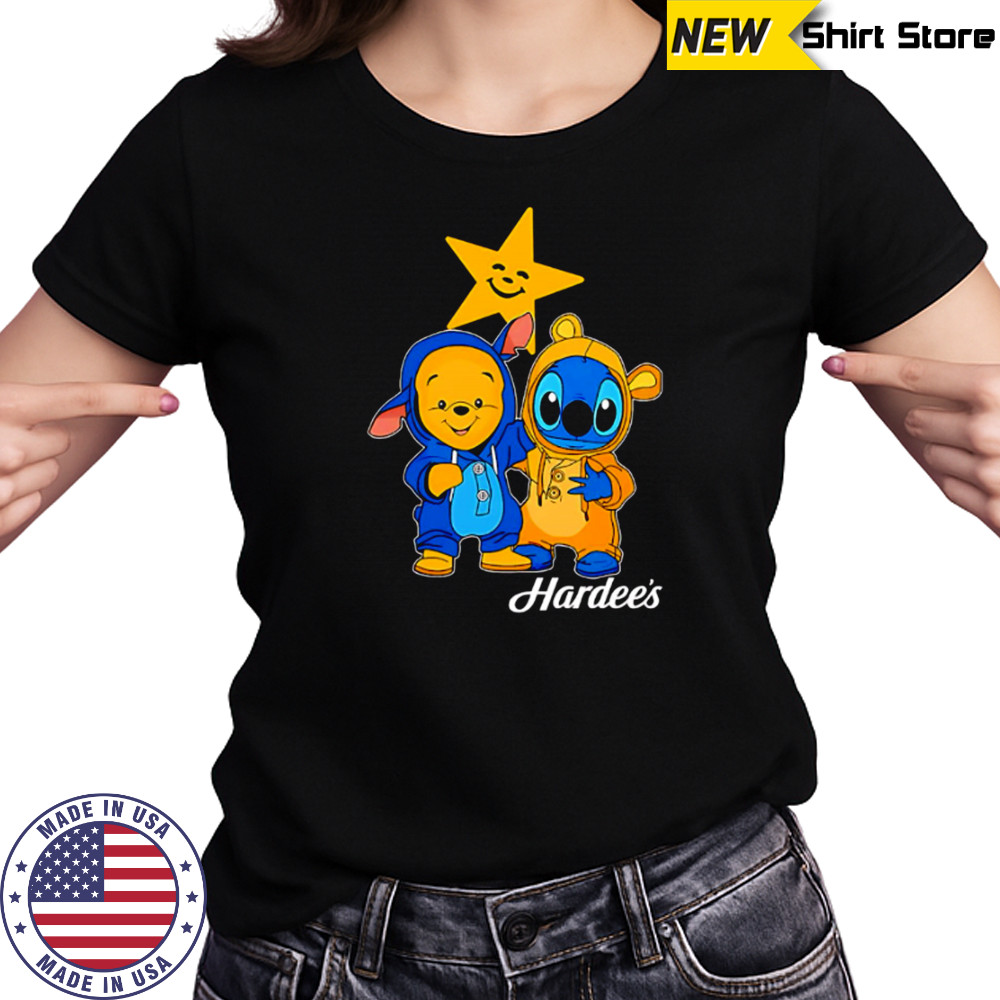 Hardee’s pooh and stitch friends shirt Women's T-shirt