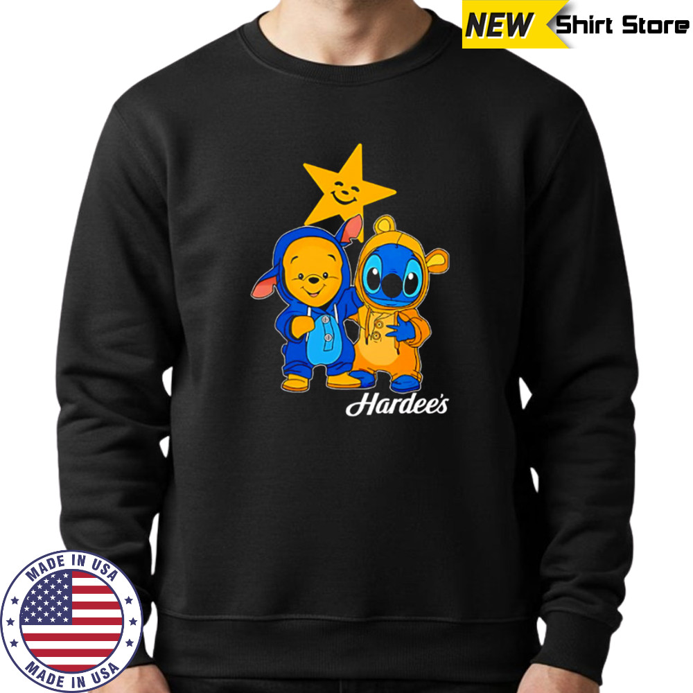 Hardee’s pooh and stitch friends shirt Sweatshirt