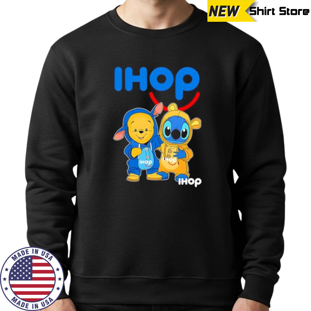 Ihop pooh and stitch friends shirt Sweatshirt