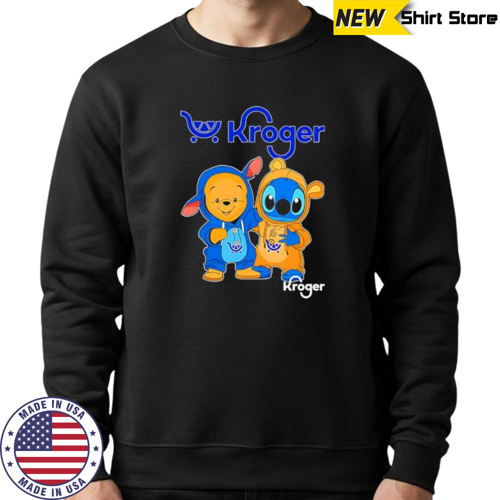 Kroger pooh and stitch friends shirt Sweatshirt