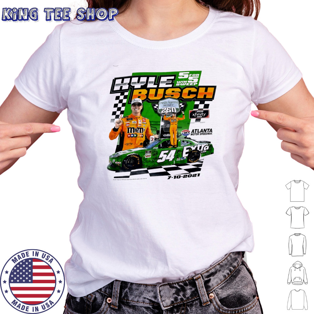 Kyle Busch 5 for 5 win sweep Atlanta Motor Speedway Nascar shirt Women's T-shirt