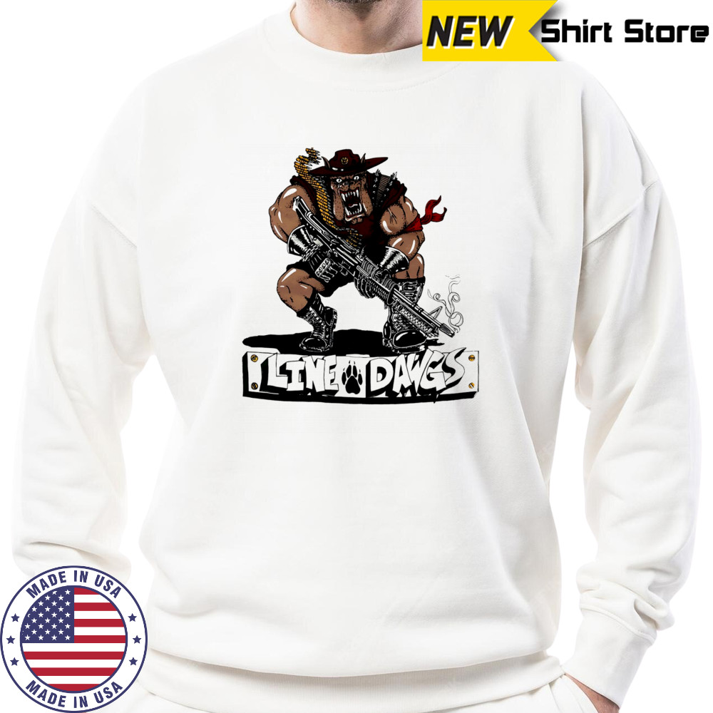 Line Dawgs 90s Military Guns Army Infantry USA shirt Sweatshirt