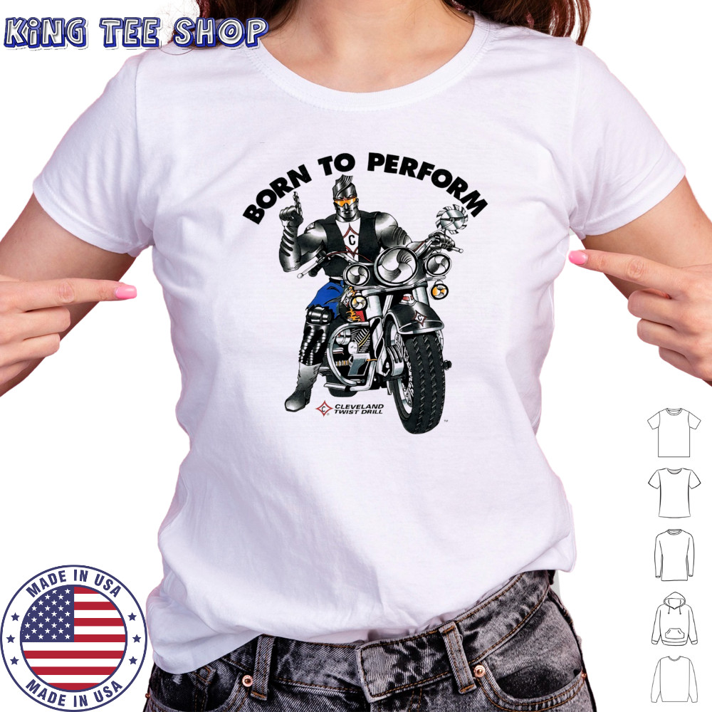 Motorcycle Flames Grunge Moto USA Born to Perform Cleveland Twist Drill shirt Women's T-shirt