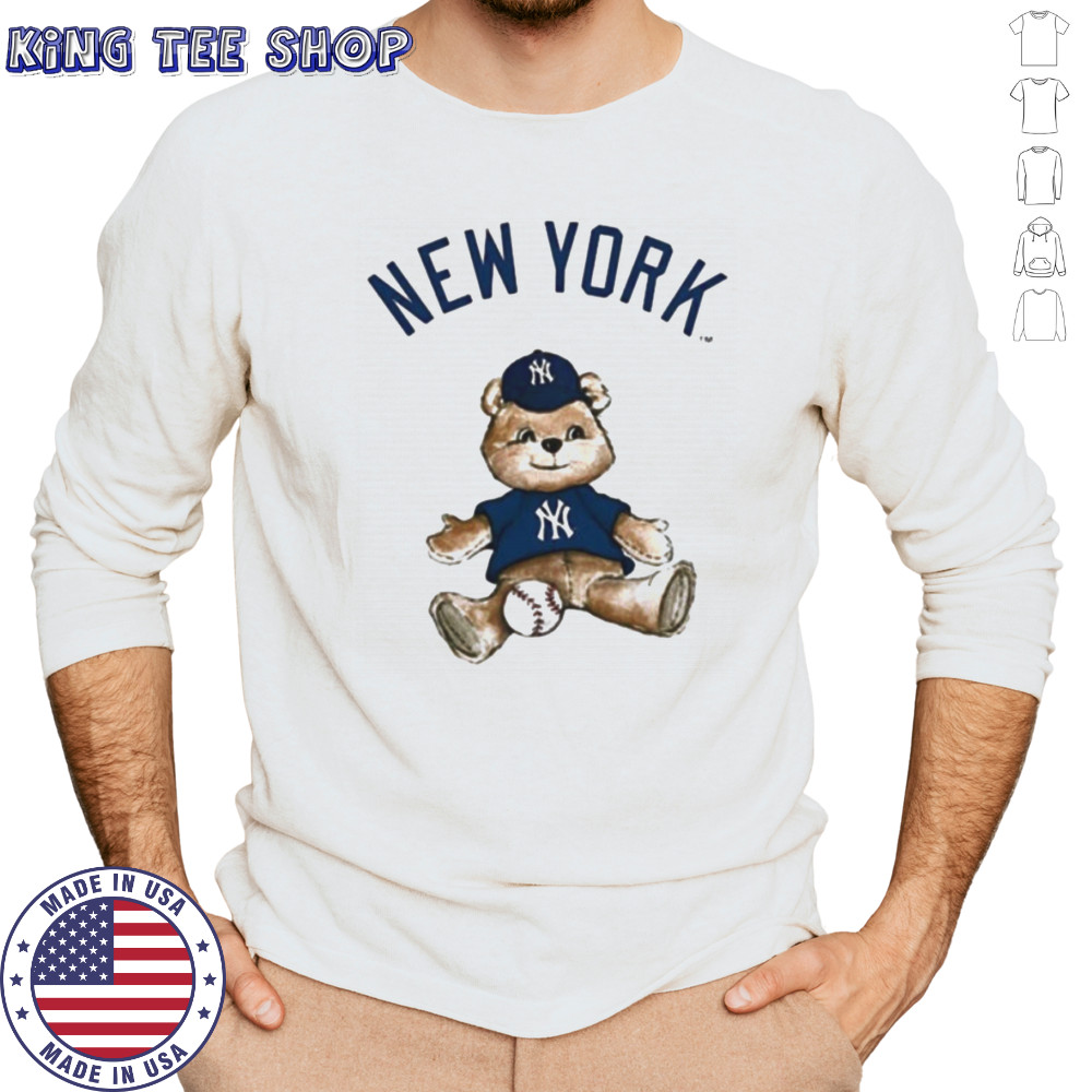 New York Yankees Baseball X Tiny Turnip Teddy Bear T shirt Long Sleeved