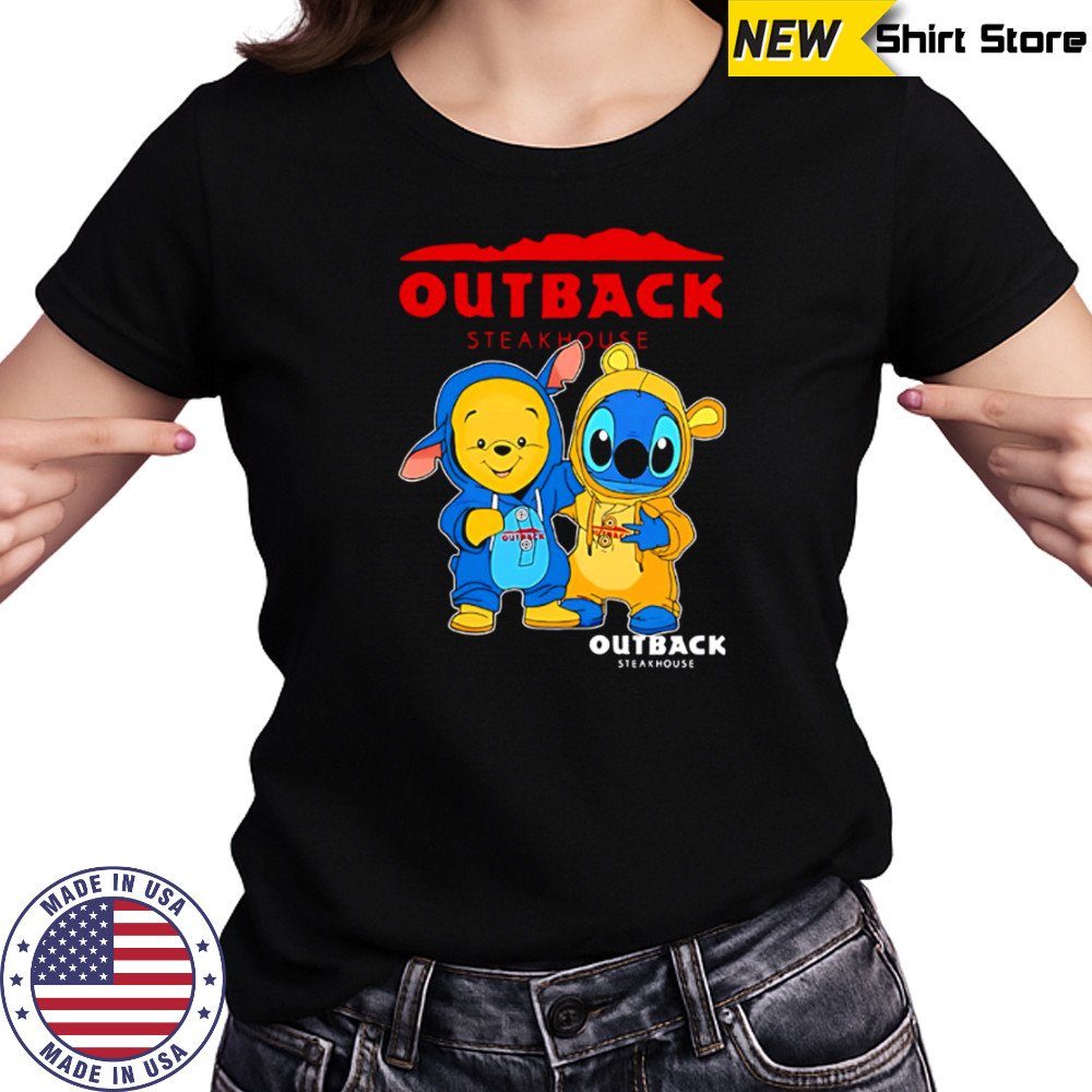 Outback steakhouse pooh and stitch friends shirt Women's T-shirt