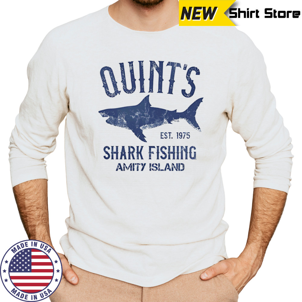 Quint’s shark fishing amity island shirt Long Sleeved