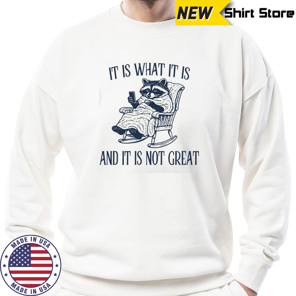 Raccoon it is what it is and it is not great shirt Sweatshirt