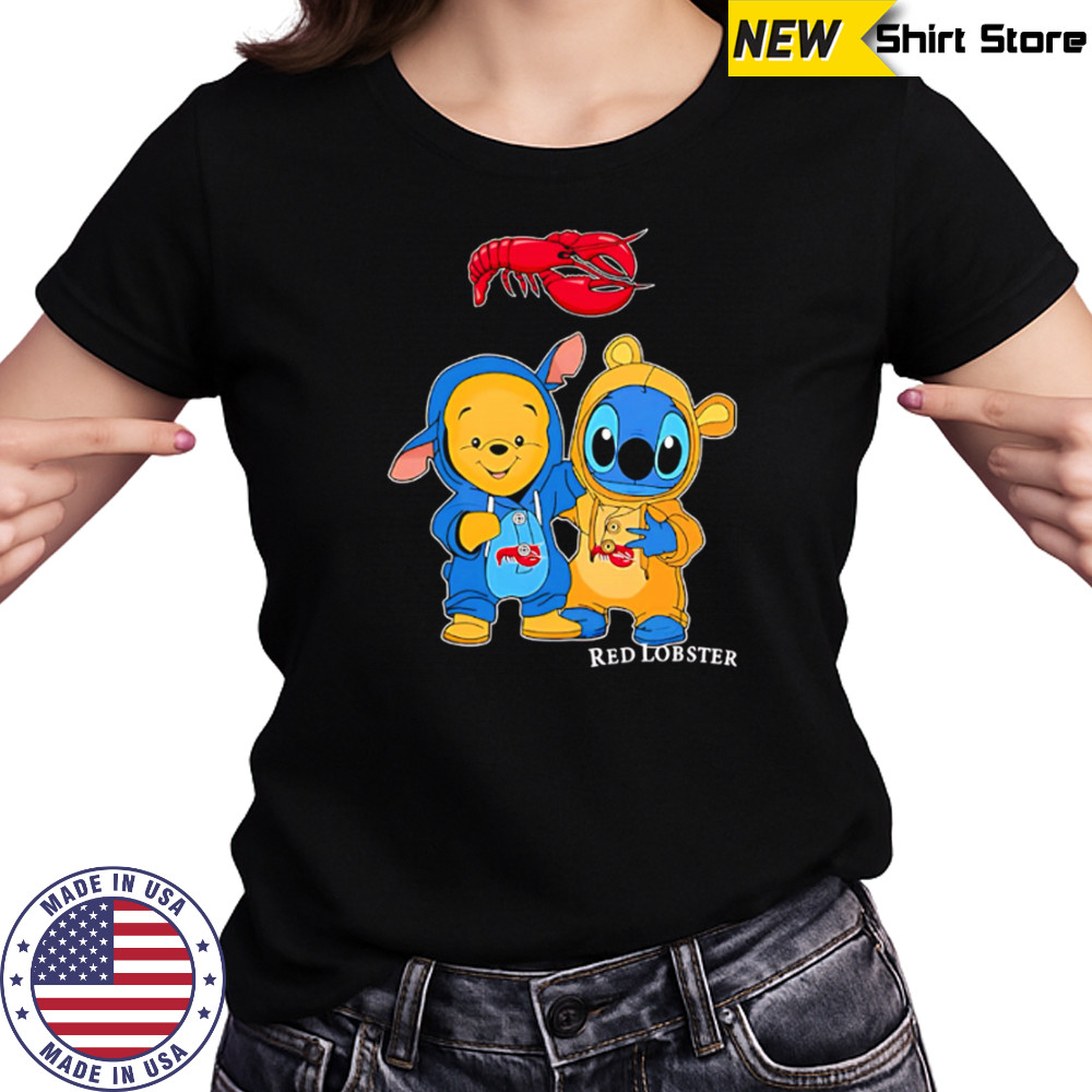 Red lobster pooh and stitch friends shirt Women's T-shirt