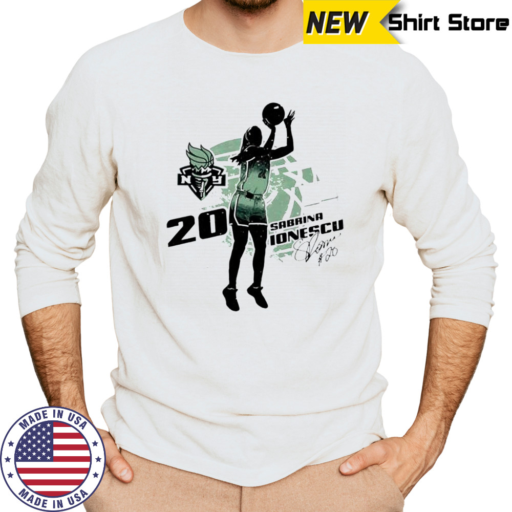 Sabrina ionescu new york liberty silhouette shirt Long Sleeved