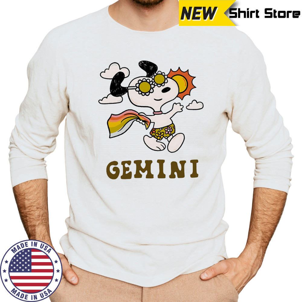 Snoopy Gemini Zodiac shirt Long Sleeved