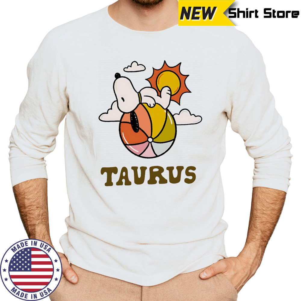 Snoopy Taurus Zodiac shirt Long Sleeved