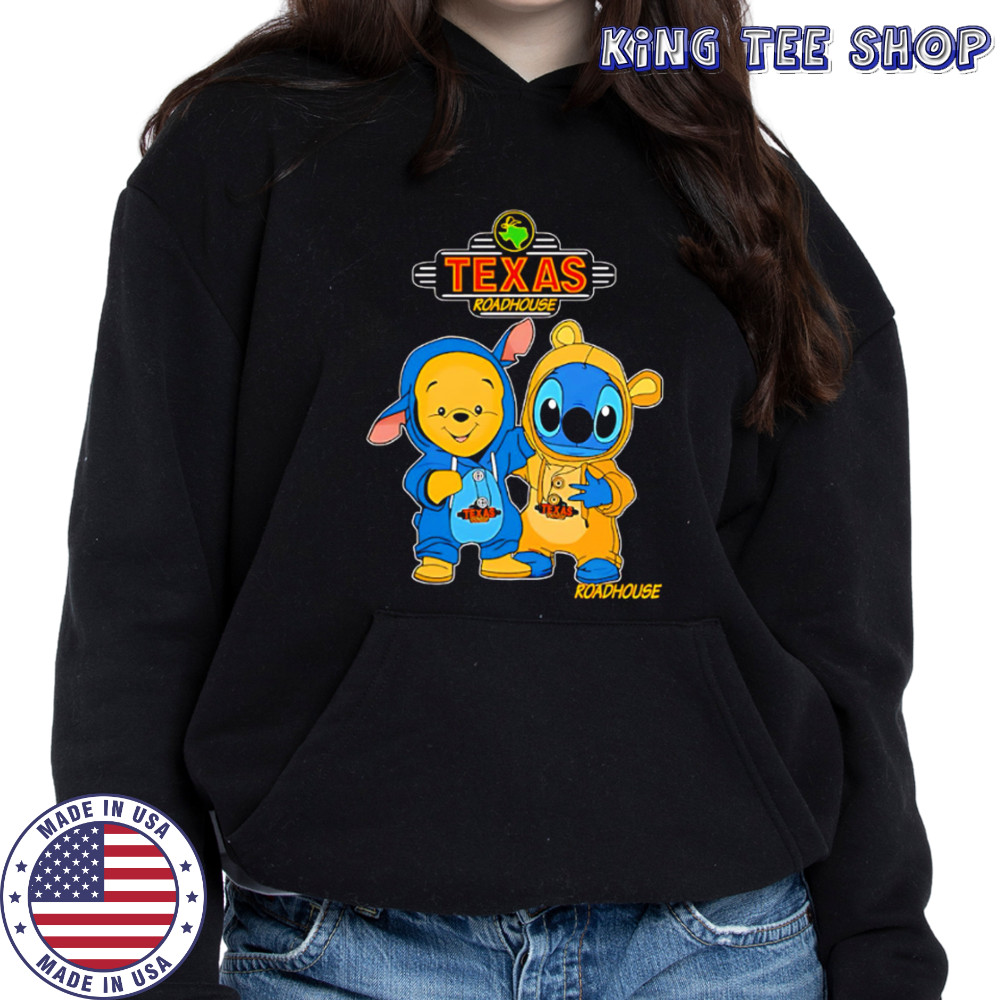 Texas roadhouse pooh and stitch friends shirt Hoodie