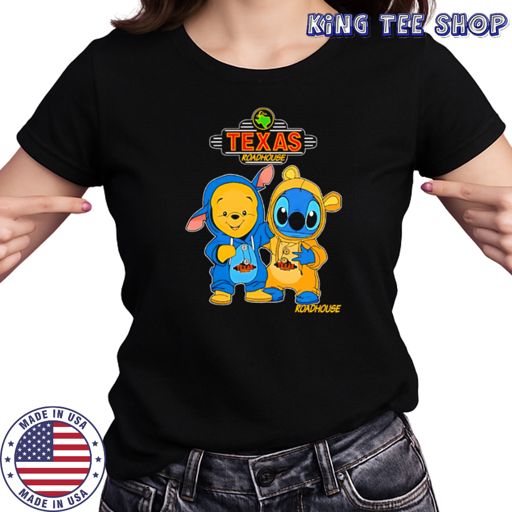 Texas roadhouse pooh and stitch friends shirt Women's T-shirt