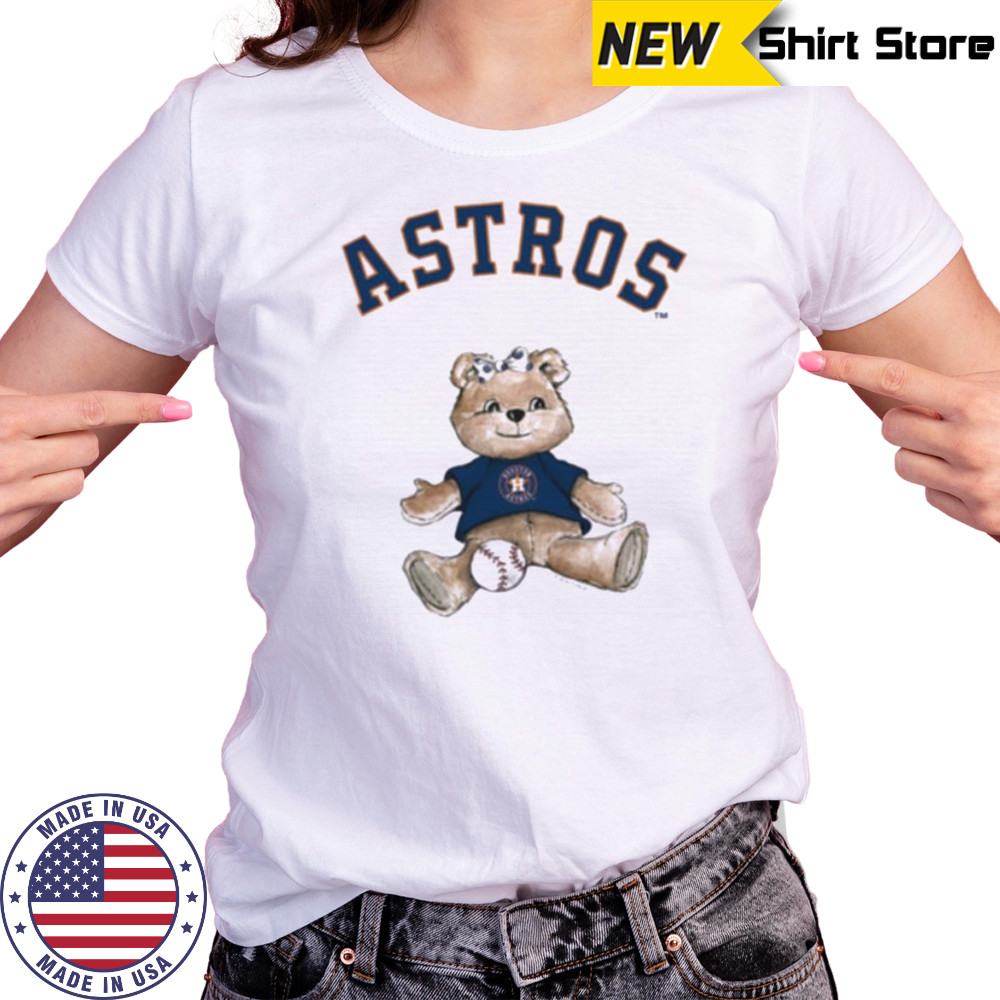 Tiny Turnip Teddy Bear X Houston Astros Baseball T shirt Women's T-shirt