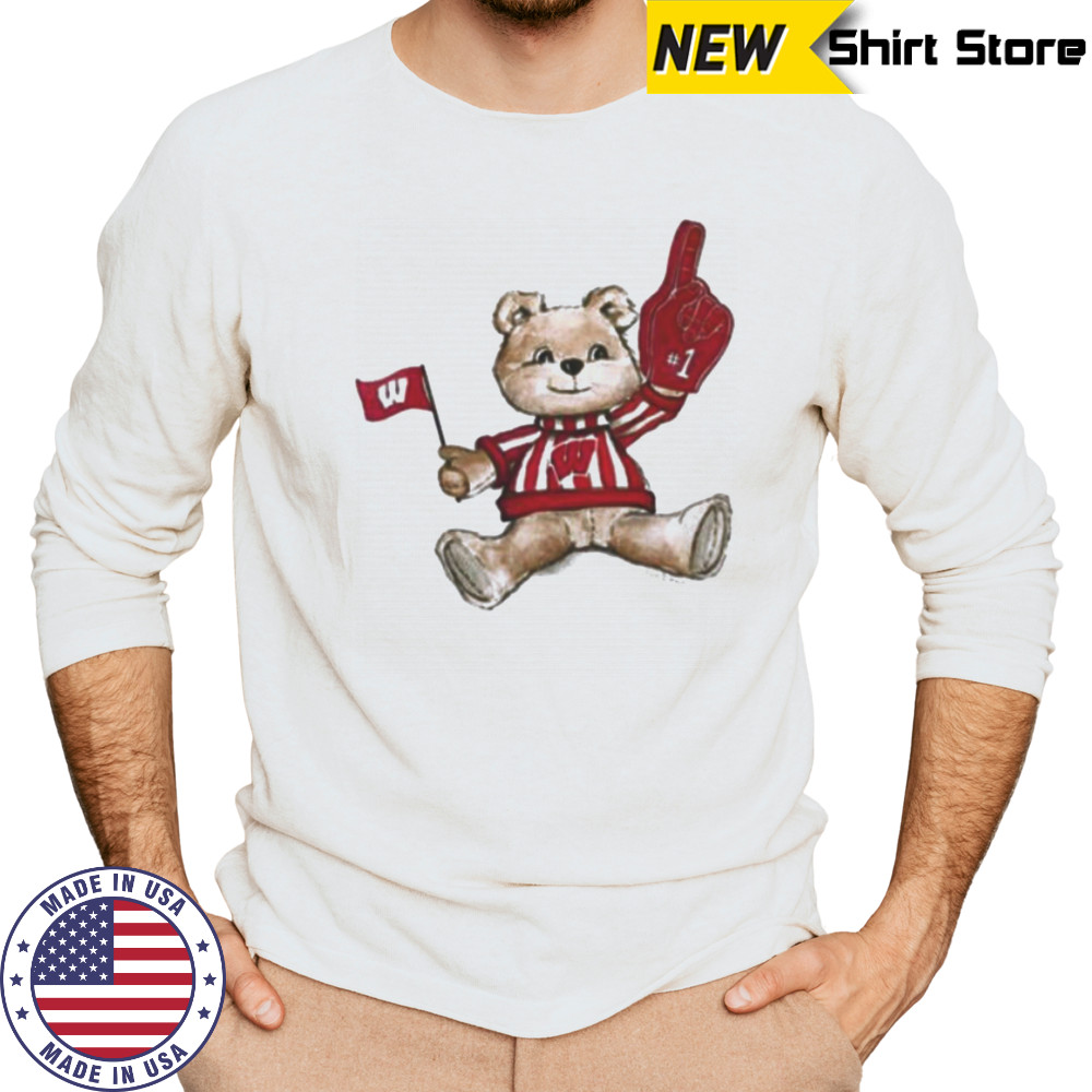 Tiny Turnip Teddy Bear X Wisconsin Badgers T shirt Long Sleeved