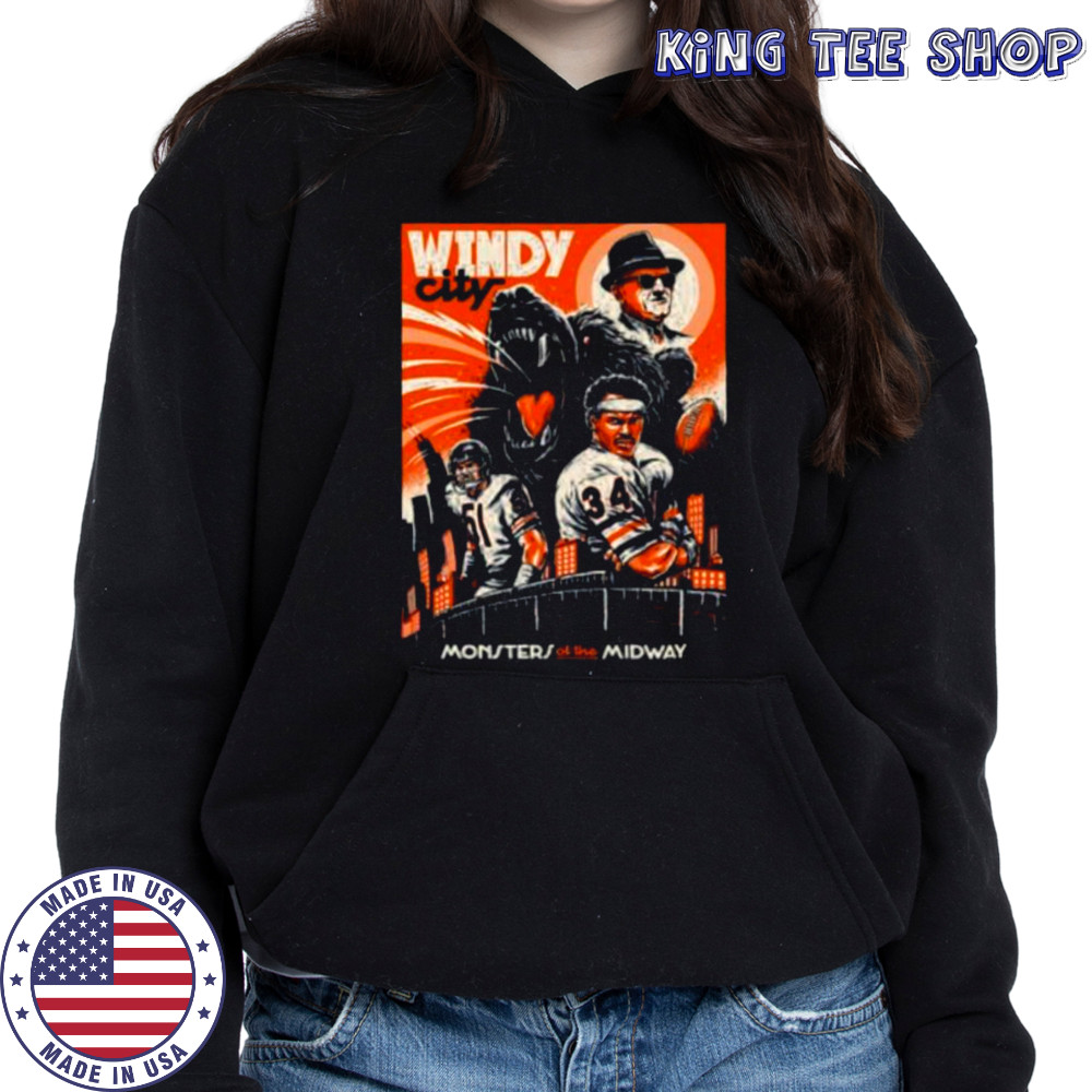 Windy City Monsters of The Miday Chicago Bears shirt Hoodie