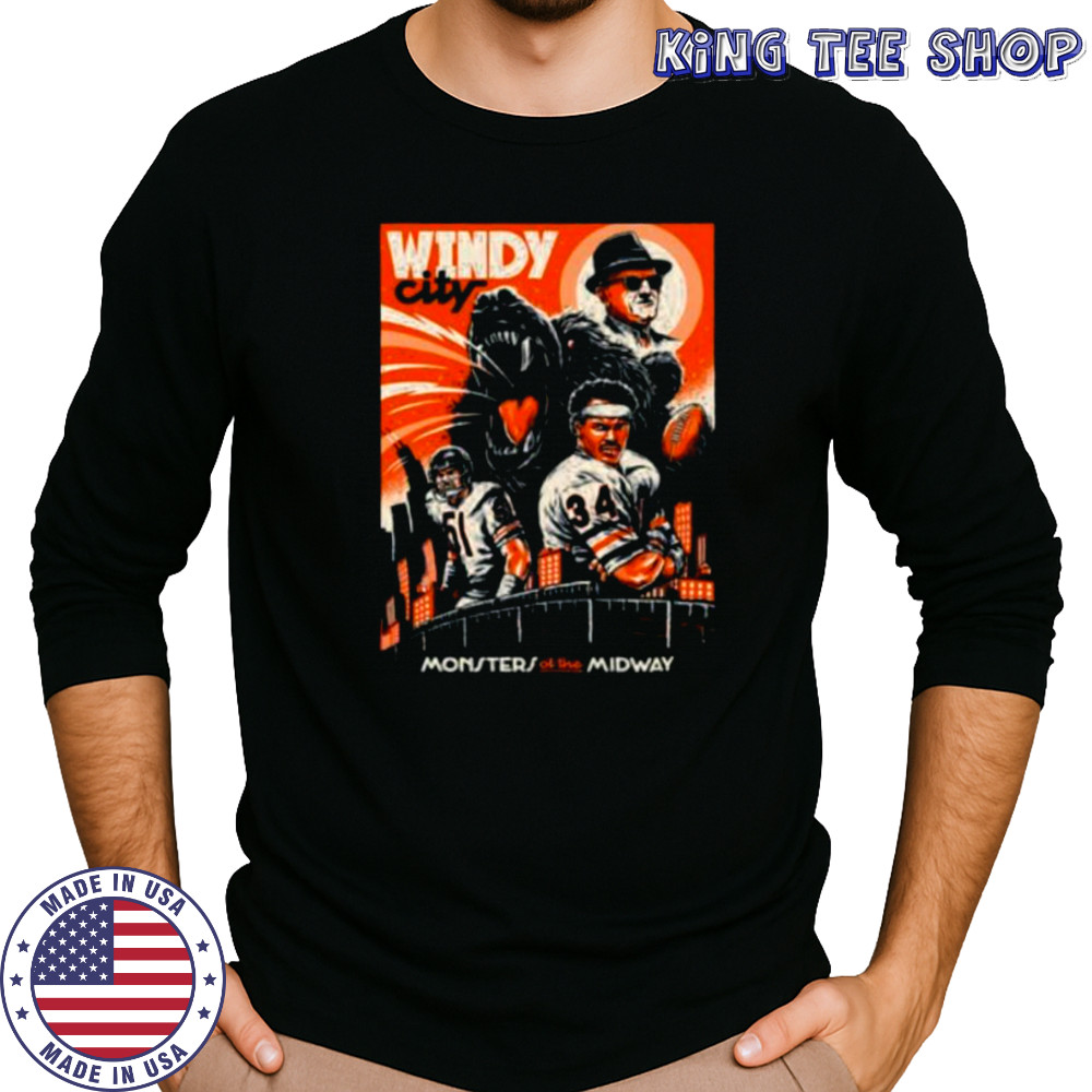Windy City Monsters of The Miday Chicago Bears shirt Long Sleeved